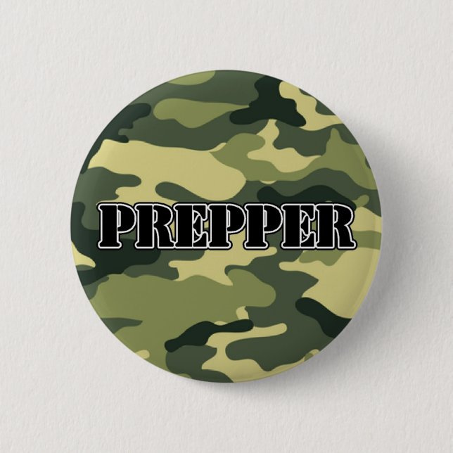 Prepper Camo 6 Cm Round Badge (Front)