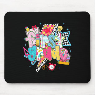 Preppy 1st Grade Dream Team Back To School Teacher Mouse Pad