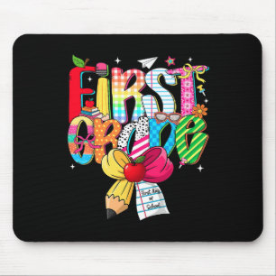 Preppy 1st Grade Dream Team Ck To School Teachers Mouse Pad