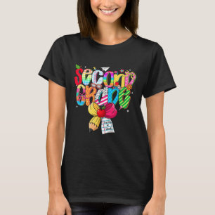 Preppy 2nd Grade Dream Team Back To School Teacher T-Shirt