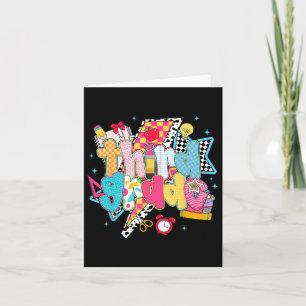 Preppy 3rd Grade Dream Team Back To School Teacher Card