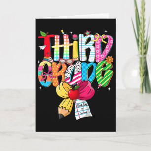 Preppy 3rd Grade Dream Team Ck To School Teachers Card