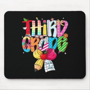 Preppy 3rd Grade Dream Team Ck To School Teachers  Mouse Pad