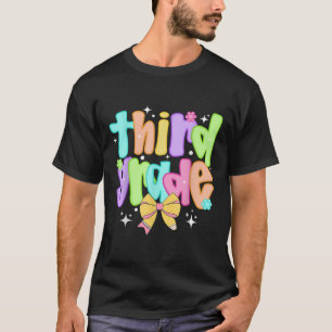 Preppy 3rd Grade Teacher Team Bow Back To School G T-Shirt