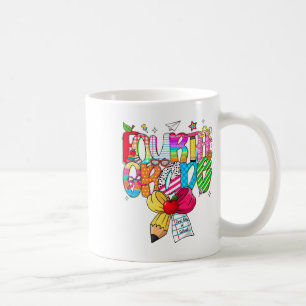 Preppy 4th Grade Dream Team Back To School Teacher Coffee Mug
