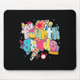 Preppy 4th Grade Dream Team Back To School Teacher Mouse Pad