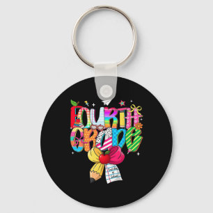 Preppy 4th Grade Dream Team Ck To School Teachers Key Ring