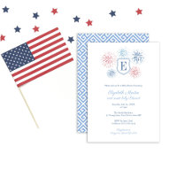 Preppy 4th July Monogram Boy Baby Shower Party