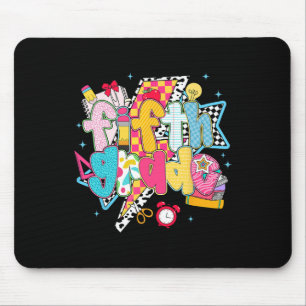 Preppy 5th Grade Dream Team Back To School Teacher Mouse Pad