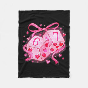 Preppy 67 Valentine Six Seven Dice 6 7 Men Women K Fleece Blanket