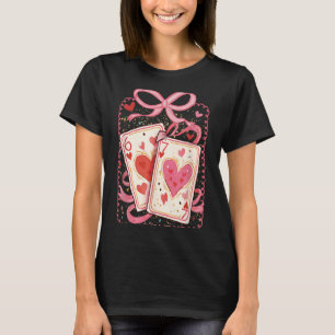 Preppy 6 7 Valentine Couple Love Hearts Playing Ca T-Shirt