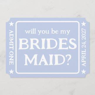 Preppy Admit One Ticket Bridesmaid Proposal Save The Date