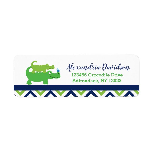 Preppy Alligator Custom Address Labels (Front)