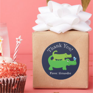 Preppy Alligator Custom Favour Sticker
