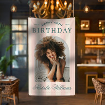 Preppy Any Age Birthday Party Welcome Photo Pink