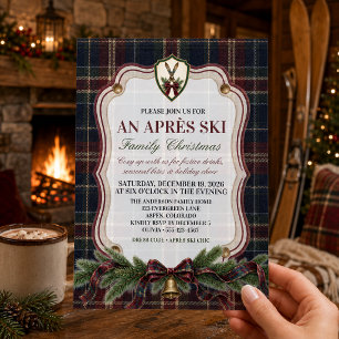 Preppy Après Ski Family Christmas Party Invitation