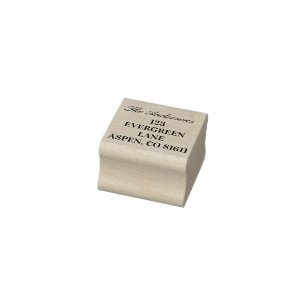 Preppy Après Ski Family Christmas Return Address Rubber Stamp