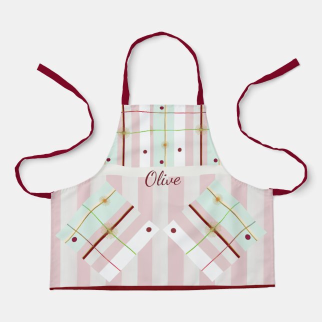 Preppy Atomic Age Kids Apron (Front)