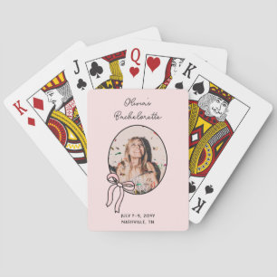 Preppy Bachelorette Party Game Pink Coquette Girly Playing Cards