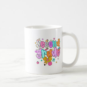 Preppy Back To School 2nd Grade Coquette Bow Girls Coffee Mug