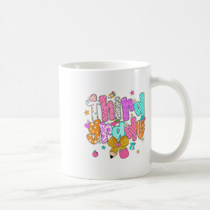 Preppy Back To School 3rd Grade Coquette Bow Girls Coffee Mug