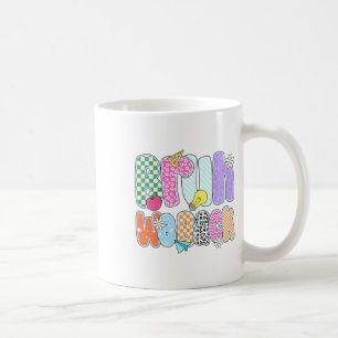 Preppy Back To School Colourful Bruh We Back Teach Coffee Mug