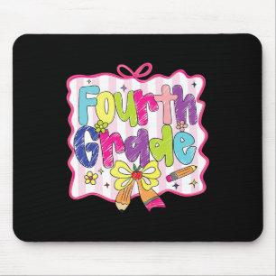 Preppy Back To School Coquette Fourth Grade Girly Mouse Pad