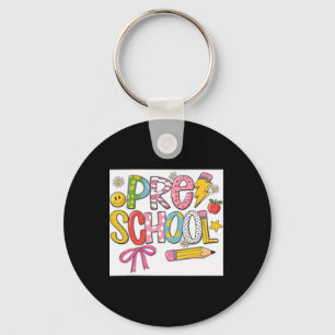 Preppy Back To School Coquette Preschool Girly Che Key Ring