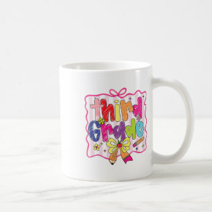 Preppy Back To School Coquette Third Grade Girly C Coffee Mug