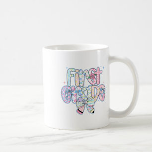 Preppy Back To School Floral 1st Grade Coquette Gi Coffee Mug