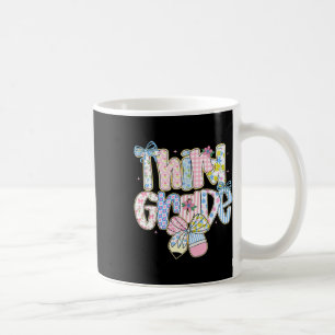 Preppy Back To School Floral 3rd Grade Coquette Gi Coffee Mug