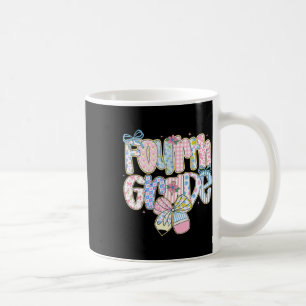 Preppy Back To School Floral 4th Grade Coquette Gi Coffee Mug