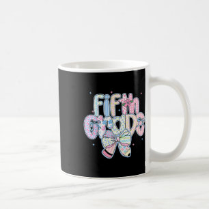 Preppy Back To School Floral 5th Grade Coquette Gi Coffee Mug