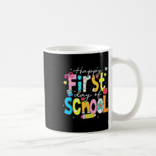 Preppy Back To School Happy First Day Of School Re Coffee Mug
