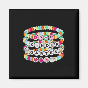 Preppy Back To School Kindergarten Bracelet Teache Magnet