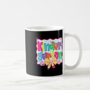 Preppy Back To School Kindergarten Coquette Bow Gi Coffee Mug