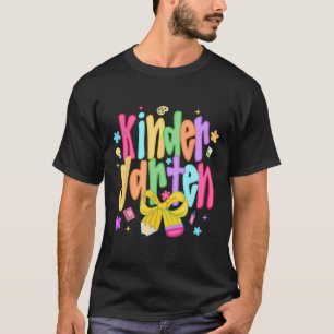 Preppy Back To School Kindergarten Coquette Bow Gi T-Shirt