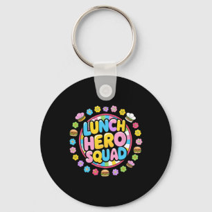 Preppy Back To School Lunch Lady Squad Lunch Hero Key Ring