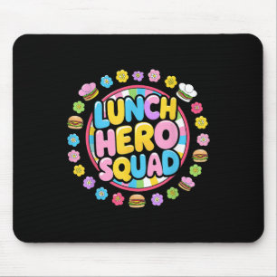 Preppy Back To School Lunch Lady Squad Lunch Hero  Mouse Pad
