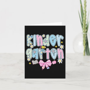 Preppy Back To School Pink Coquette Floral Cute Ki Card