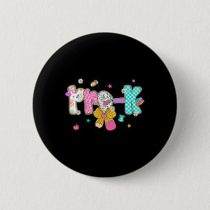 Preppy Back To School Pre-k Cute Coquette Bow Girl 6 Cm Round Badge