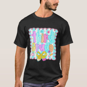 Preppy Back To School Third 3rd Grade Teacher Stud T-Shirt