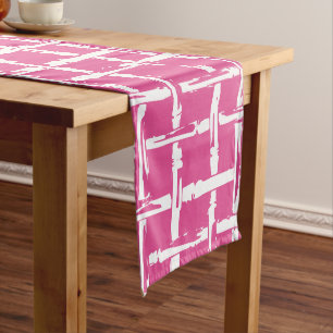 Preppy Bamboo – Hot Pink Coastal Coordinate Medium Table Runner