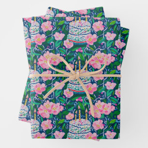 Preppy Birthday Wrapping Paper