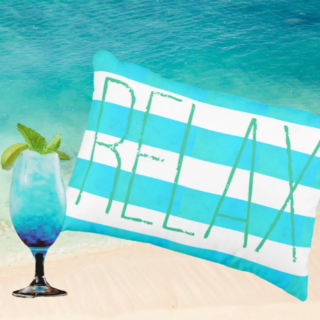 Preppy Blue and White Wide Stripe Relax  Beach Towel (Creator Uploaded)