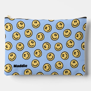 Preppy Blue Pencil Case Accessory Pouch