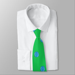 Preppy Blue Pickleball Green Tie