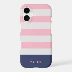 Preppy Blush Monogram iPhone Case