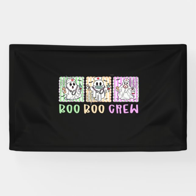 Preppy Boo Crew Nurse Halloween Costume Women Men  Banner (Horizontal)