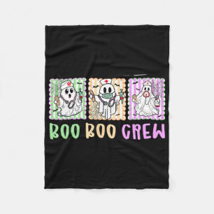 Preppy Boo Crew Nurse Halloween Costume Women Men Fleece Blanket
